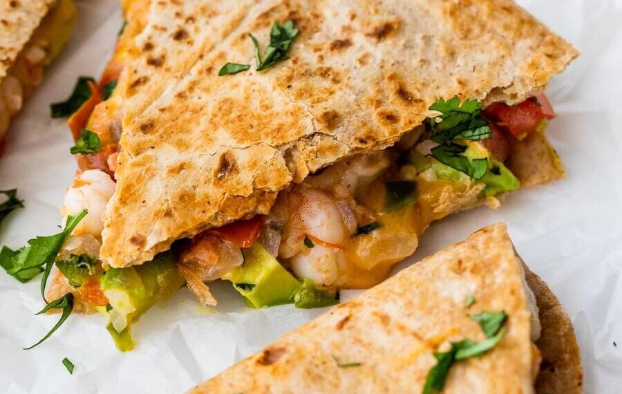 Quesadilla de camarão