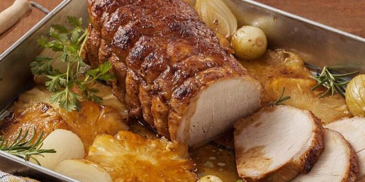 Lombo de porco à portuguesa