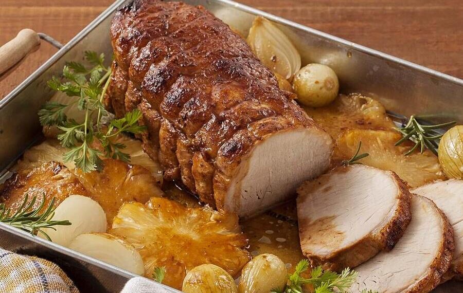 Lombo de porco à portuguesa