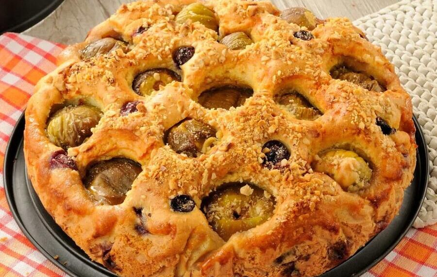 Bolo de figo com nozes