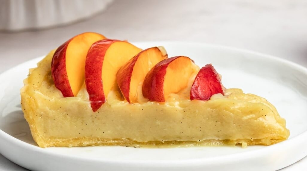 Tarte de iogurte com pêssego