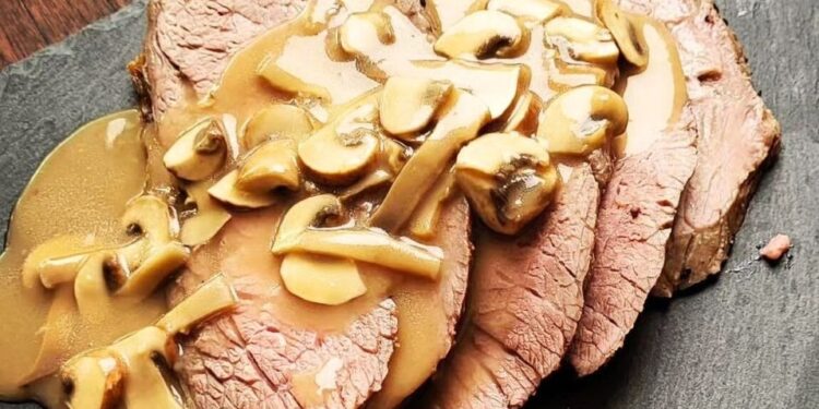 Maminha com natas e cogumelos