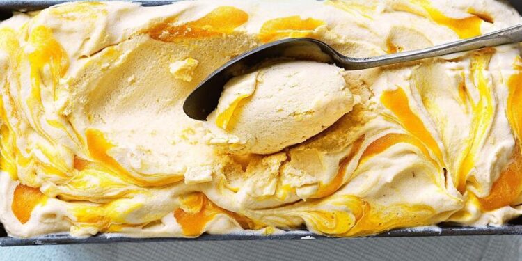 Gelado de manga e coco