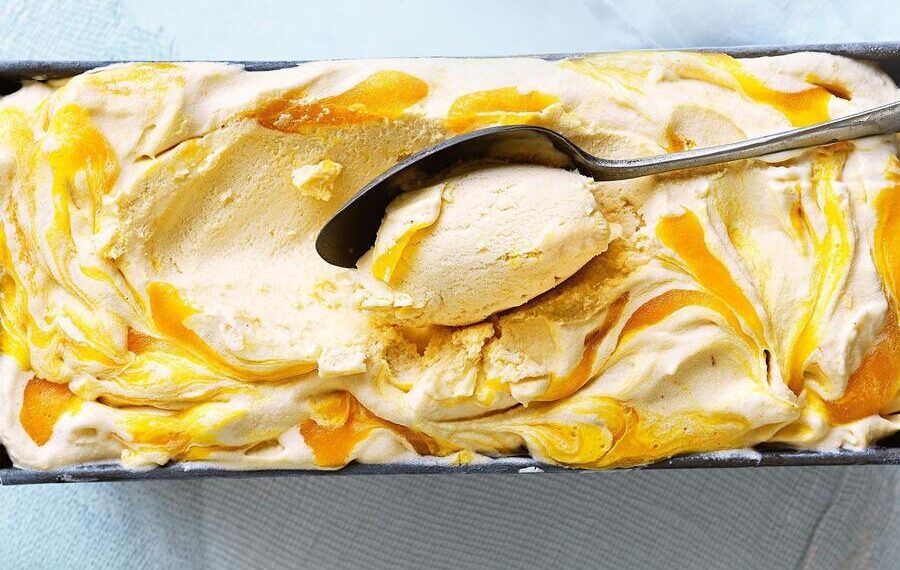 Gelado de manga e coco
