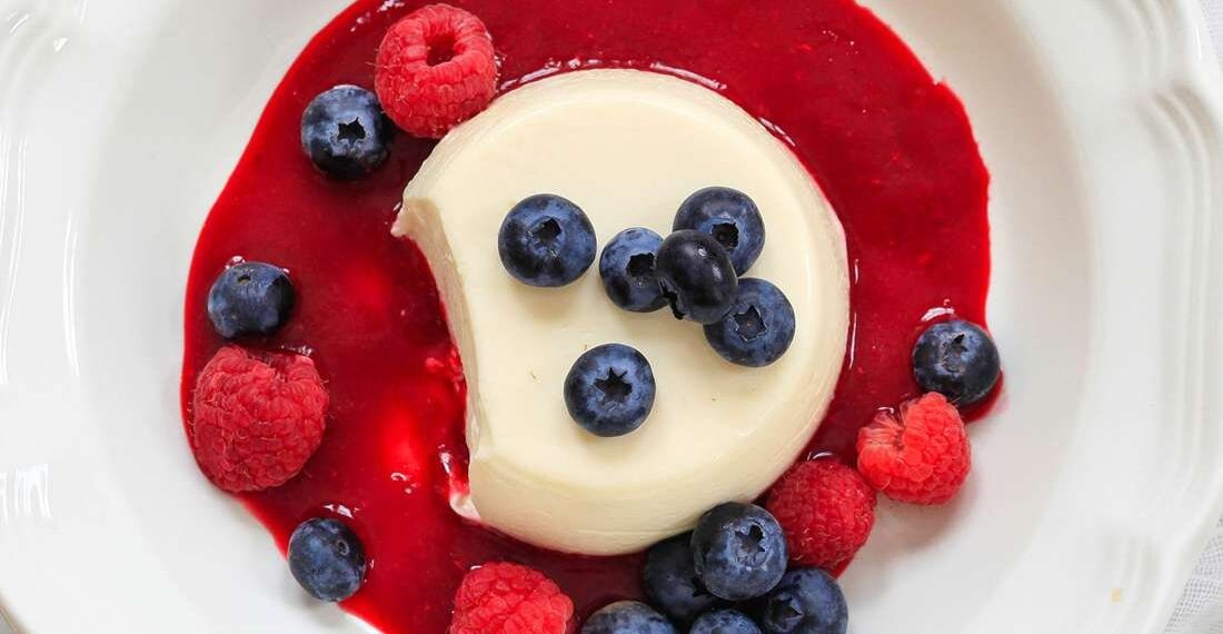 Panna Cotta de frutos vermelhos