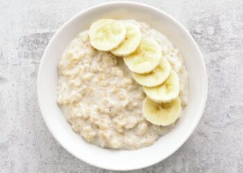 Papas de aveia com banana