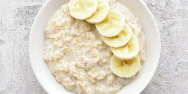 Papas de aveia com banana
