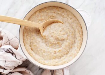Papas de aveia no forno