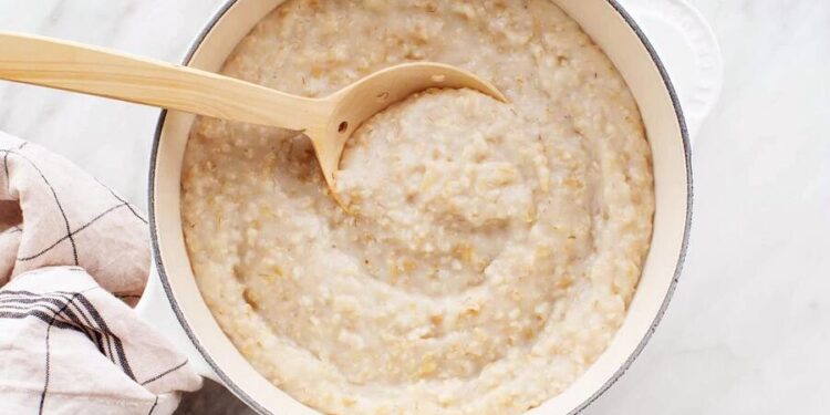 Papas de aveia no forno