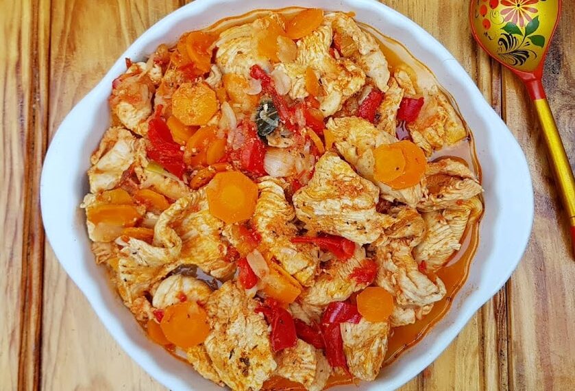 Bifes estufados à portuguesa