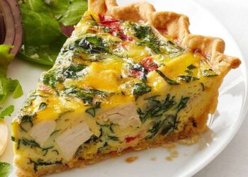 Tarte de frango e espinafres