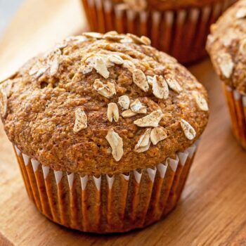 Muffins de banana e aveia