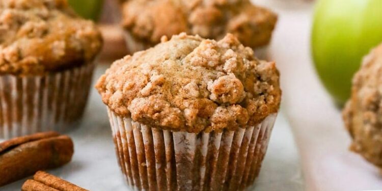 Muffins de maçã e canela