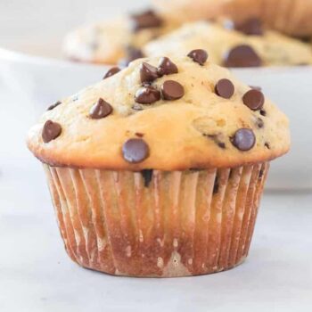 Muffins de iogurte com pepitas de chocolate