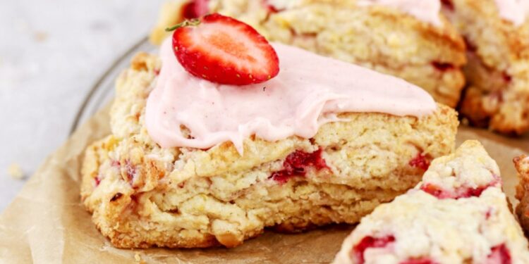 Scones de morango
