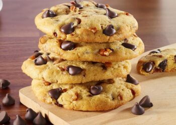 Biscoitos com pepitas de chocolate