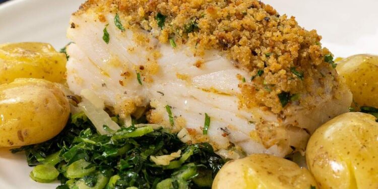 Bacalhau com broa e grelos