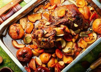 Carne de porco estufada com marmelos à portuguesa