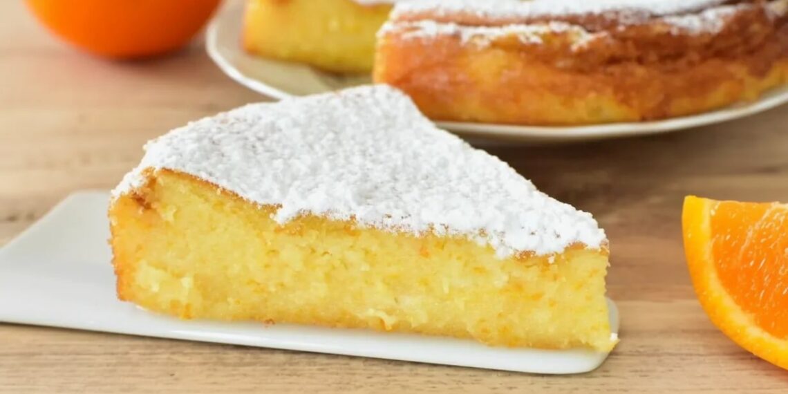 Bolo de laranja com leite condensado