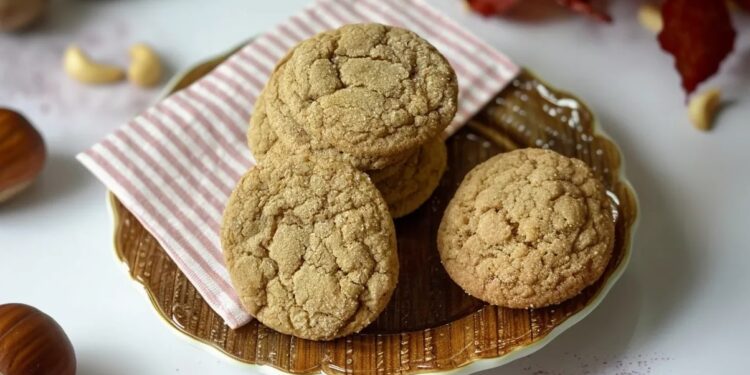 Bolachas de castanha com baunilha