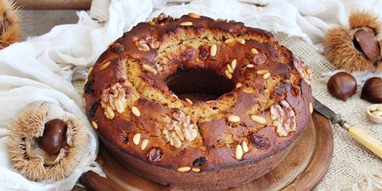 Bolo húmido de castanha