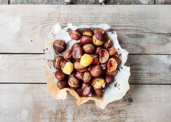 Castanhas assadas na airfryer