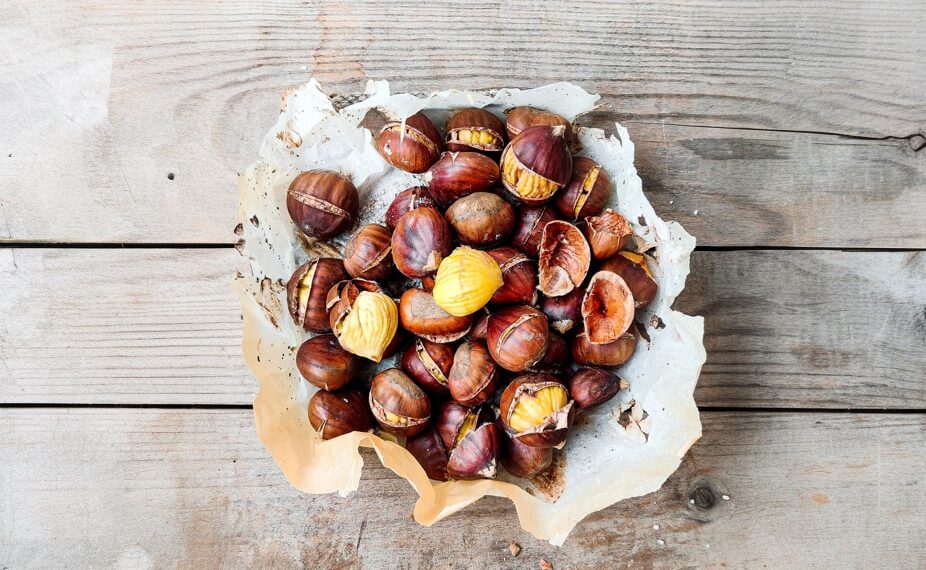 Castanhas assadas na airfryer