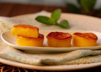 Queijadas de laranja e queijo creme