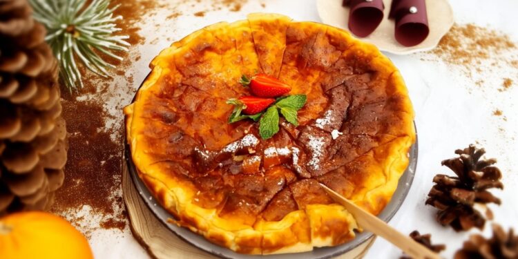 Tarte de iogurte com laranja