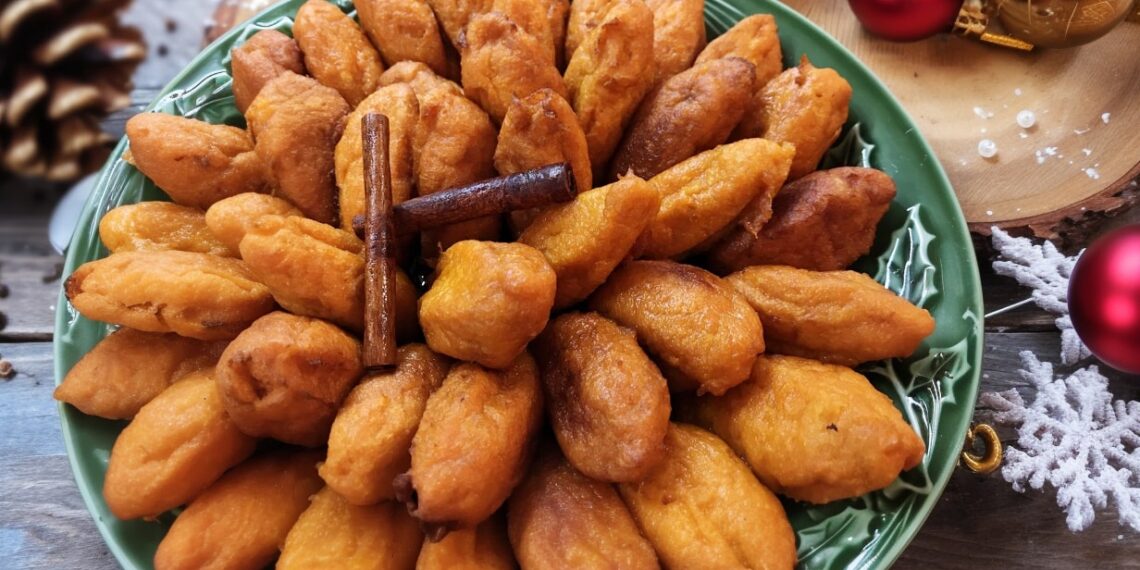 Bilharacos de abóbora no forno