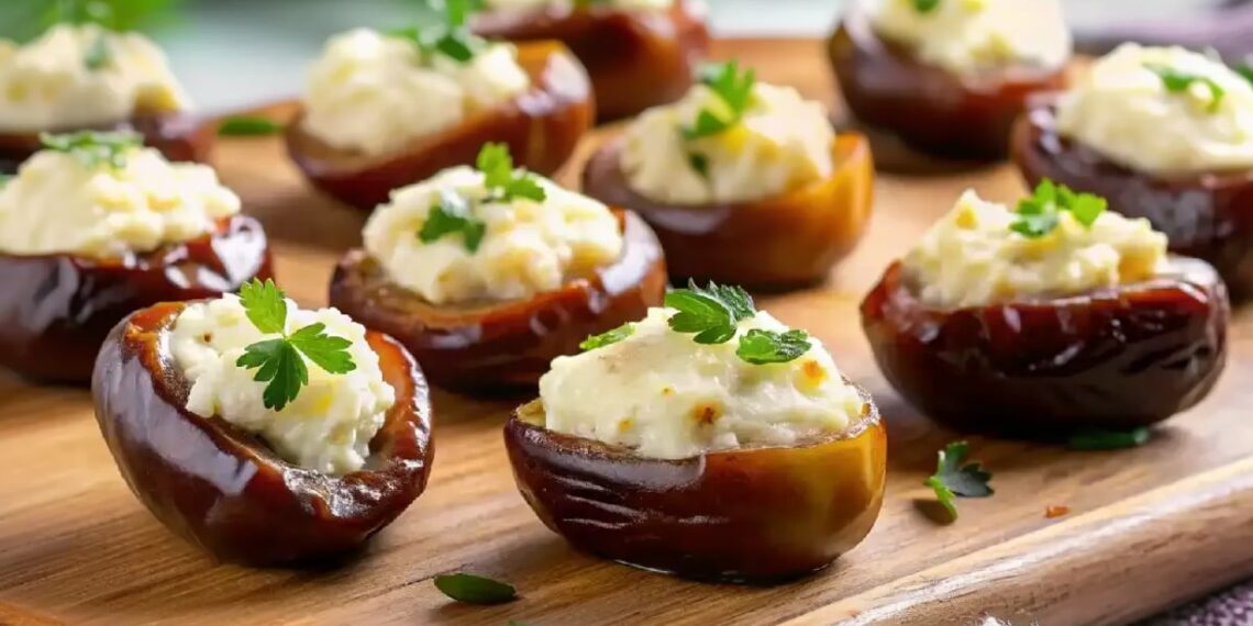 Tâmaras recheadas com queijo de cabra