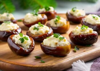 Tâmaras recheadas com queijo de cabra