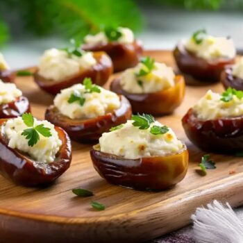 Tâmaras recheadas com queijo de cabra