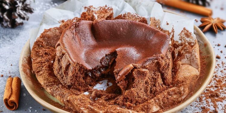 Pão de ló com chocolate húmido e cremoso