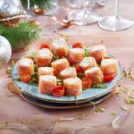 Rolinhos de salmão fumado com queijo creme