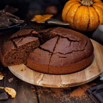 Bolo de abóbora com chocolate húmido e fofinho