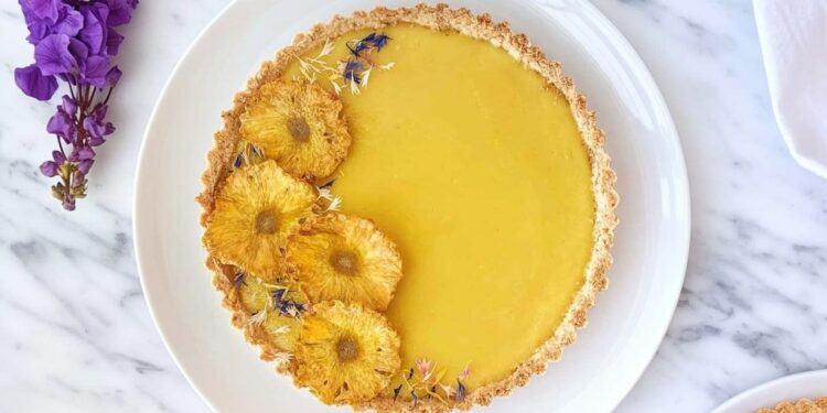 Tarte cremosa de ananás