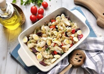 Salada de bacalhau (com sobras)