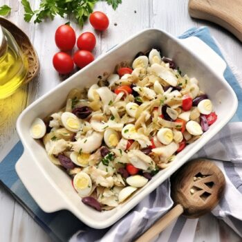 Salada de bacalhau (com sobras)