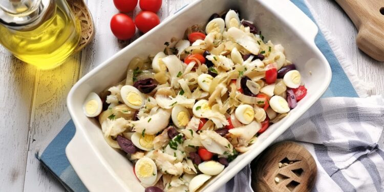 Salada de bacalhau (com sobras)