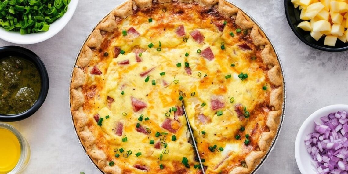 Quiche de presunto e queijo