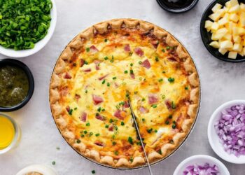 Quiche de presunto e queijo