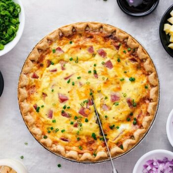 Quiche de presunto e queijo