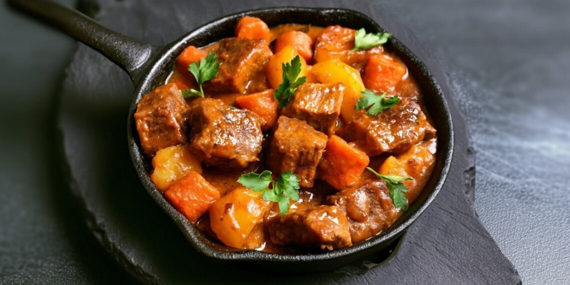 Carne de vaca estufada à moda da avó