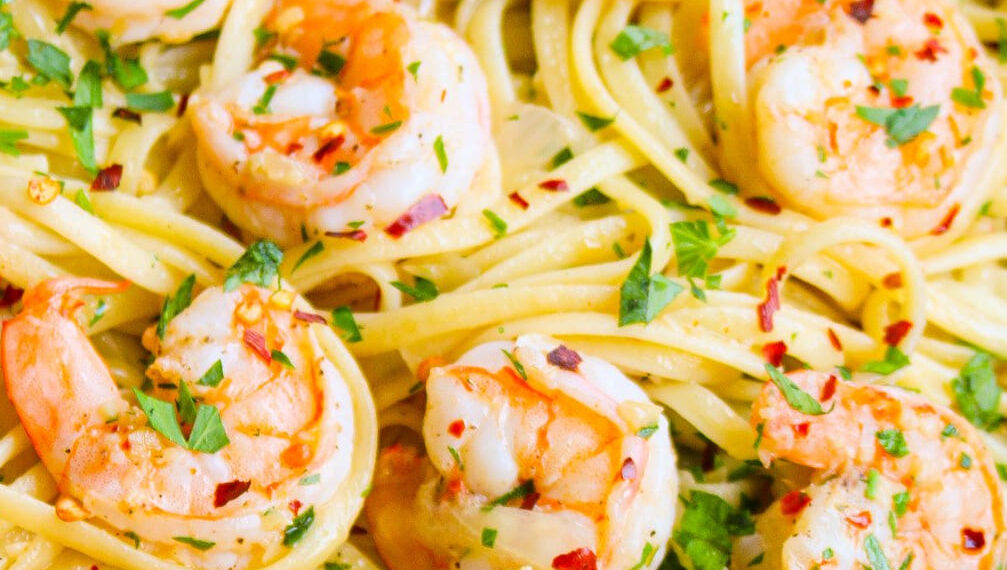 Esparguete com gambas