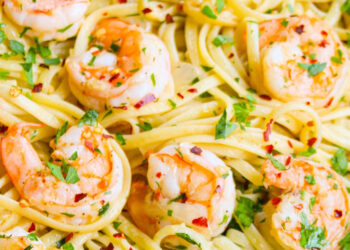 Esparguete com gambas