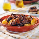 Vitela assada no forno com batatas