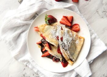 Crepes de nutella com morangos