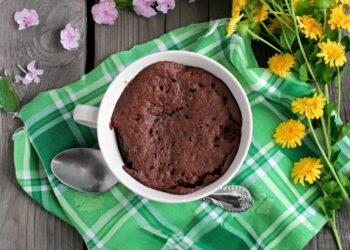 Bolo de nutella no microondas