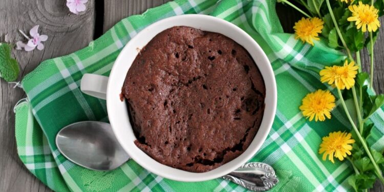 Bolo de nutella no microondas